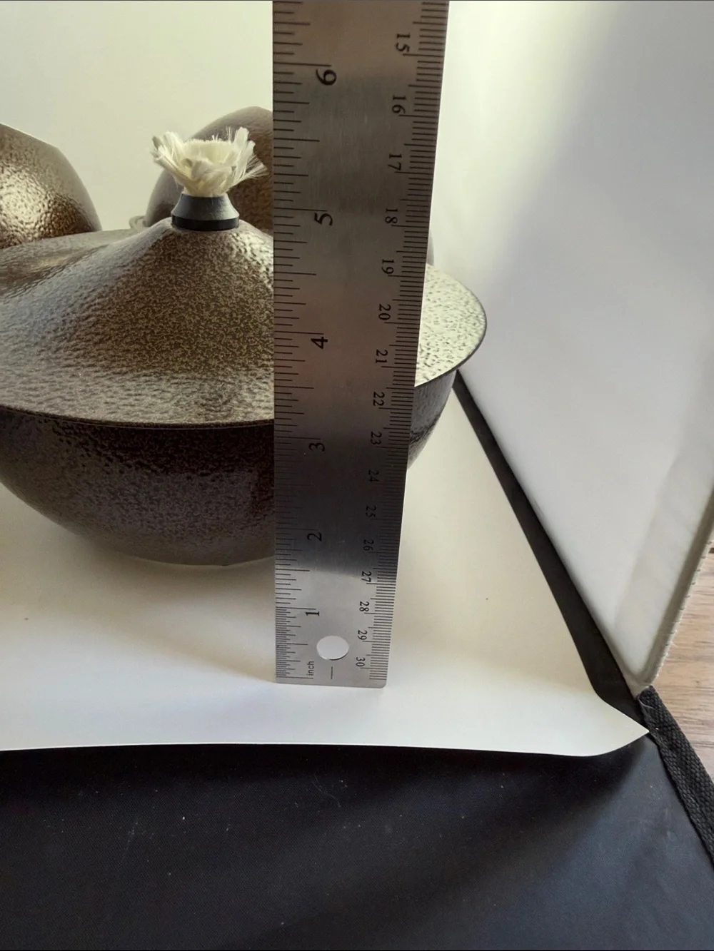 Bronze Color  Hammered Texture Tabletop Citronella Oil Lamps in Metal set of 4